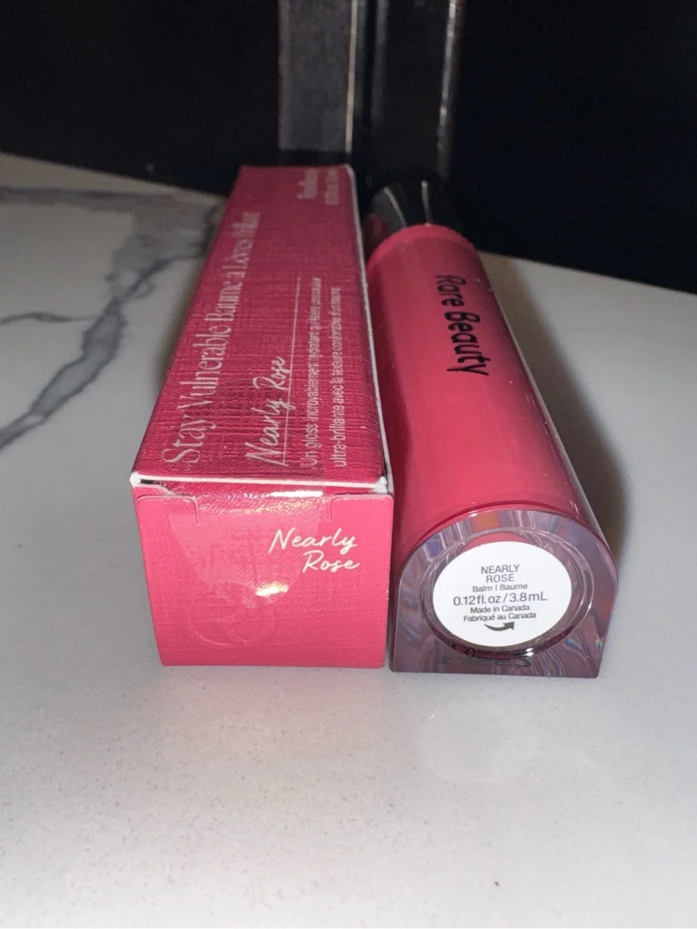 Rare Beauty Stay Vulnerable Glossy Lip Balm – Nearly Rose - NEW